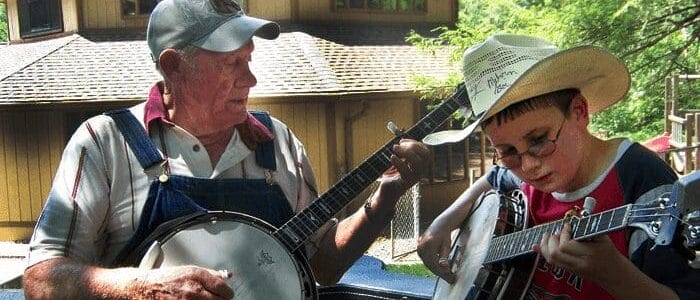 Man and Student at School